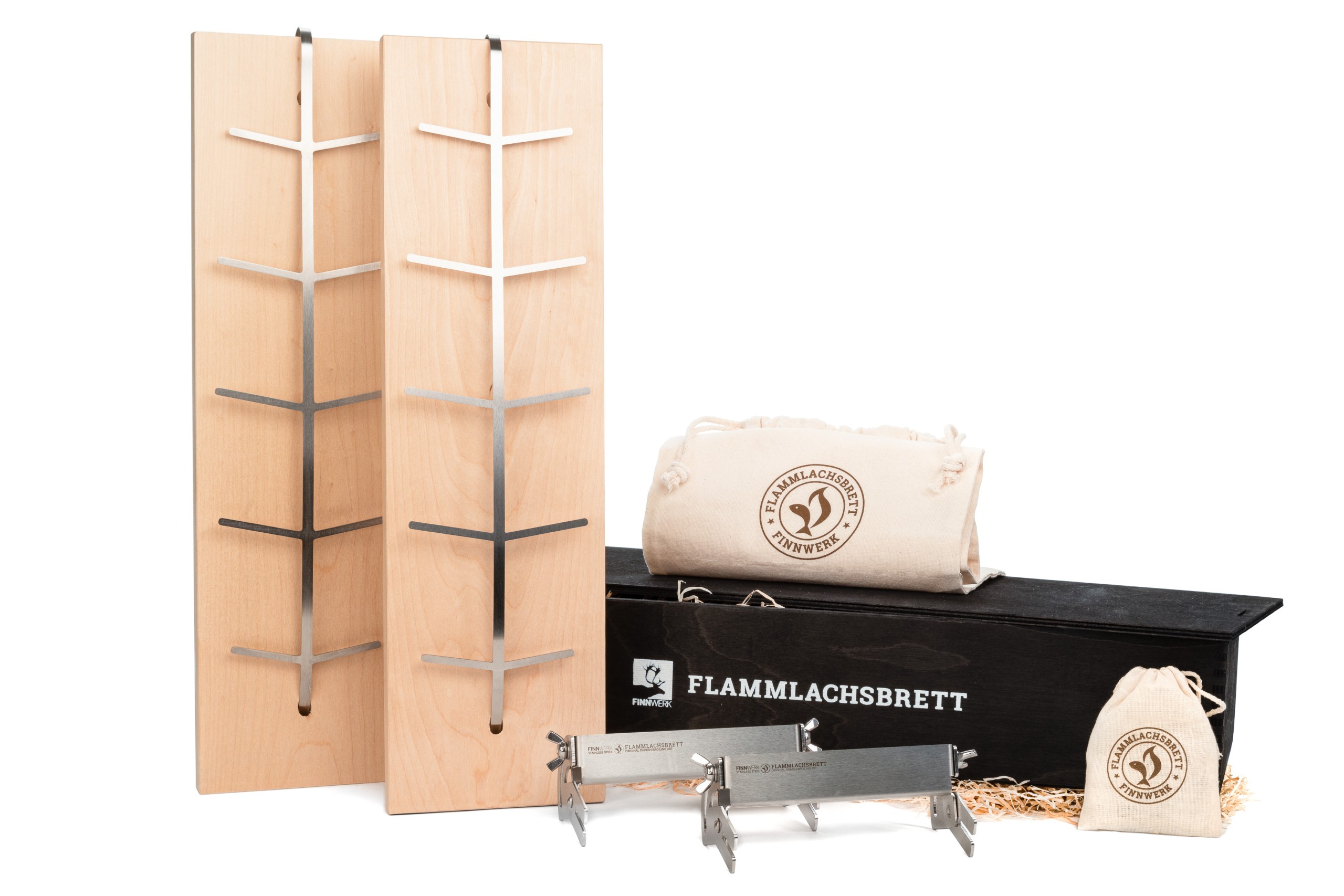 geschenkbox flammlachsbrett doppelset black finnwerk