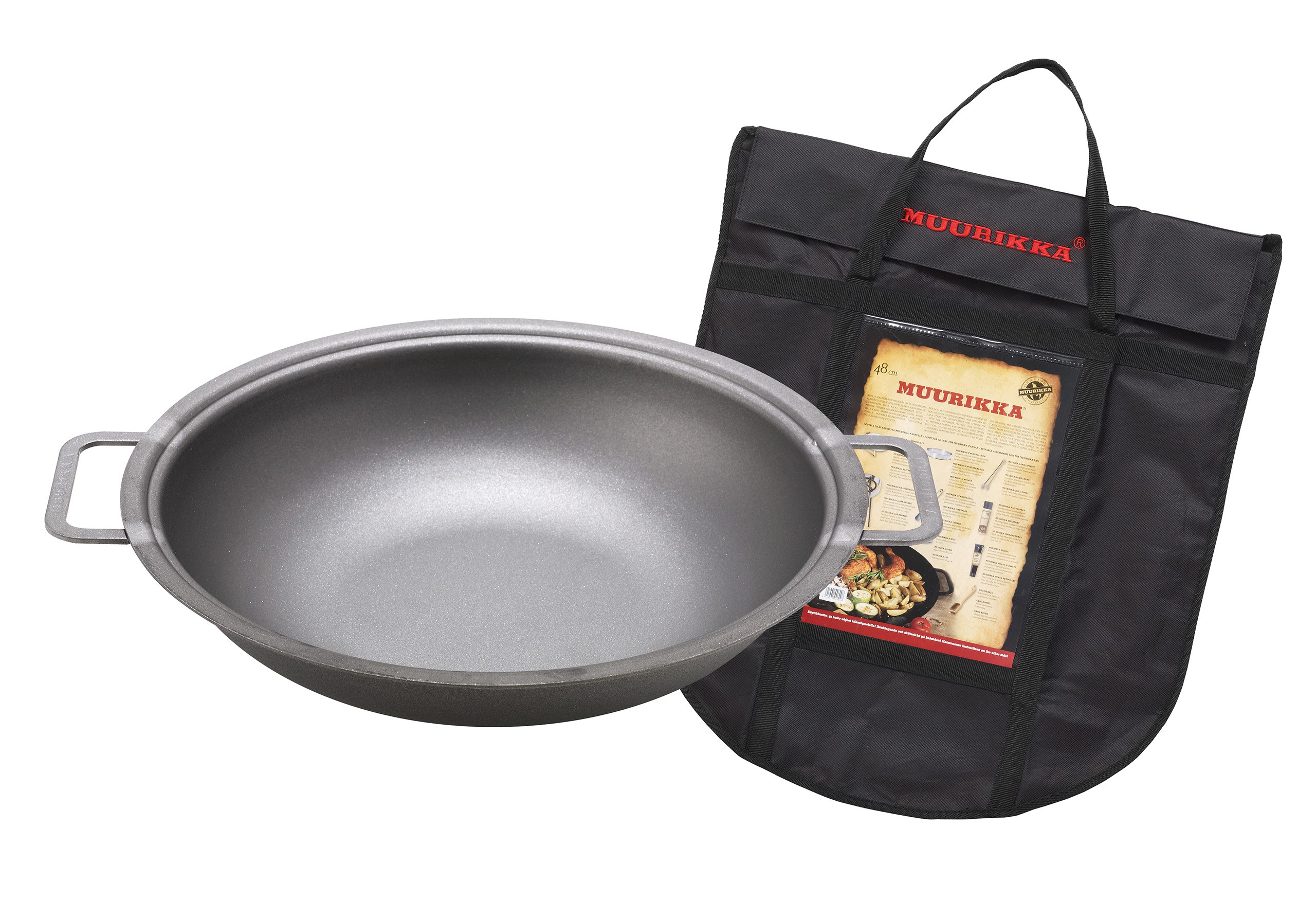 Muurikka Schutztasche Für Gusspfanne & Wok – Bis 48 Cm, Wasserabweisend, Mit Tragegriffen