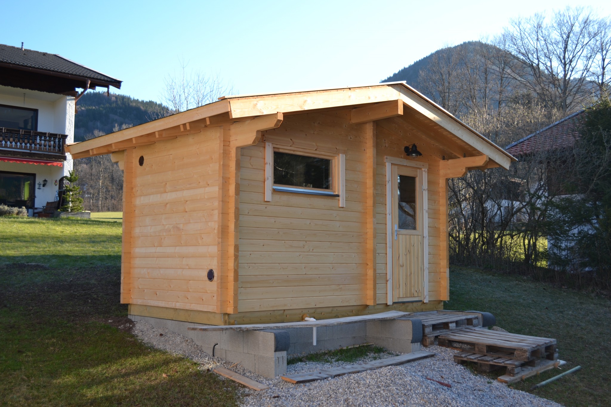 Blocksauna Garten Blocksauna Deluxe bei FINNWERK