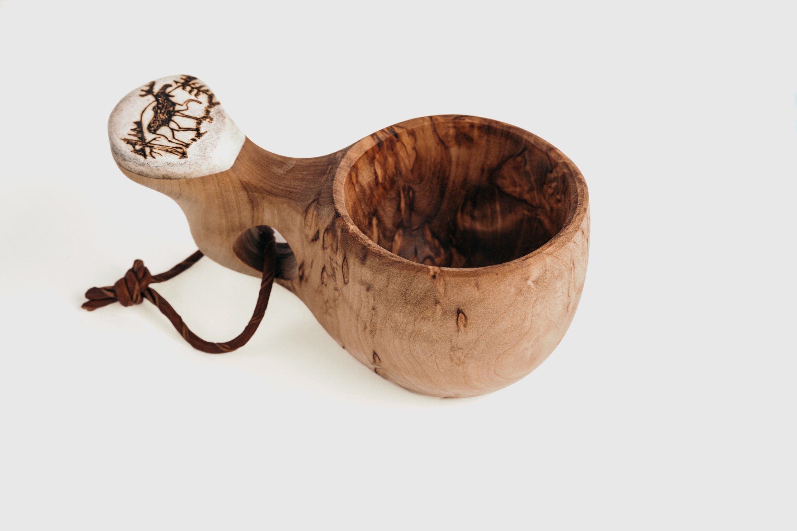 Wisemen Trading Kuksa Holzbecher – Traditionell Nordisch, Aus Einem Stück Hartholz, 236 Ml, Für Camping & Outdoor