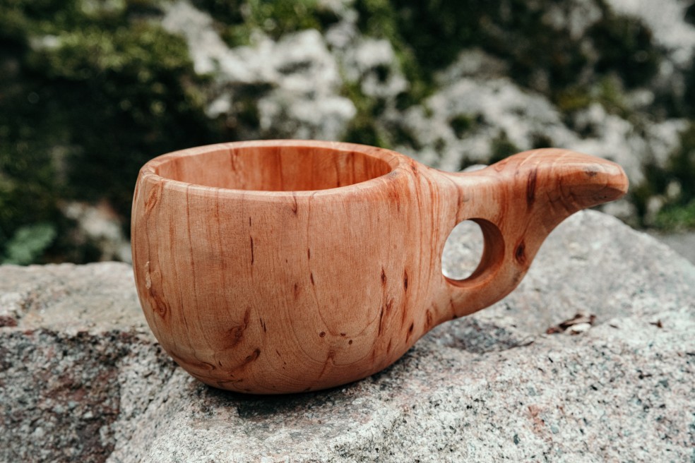 Finnische Kuksa Nahaufnahme Outdoor im Wald