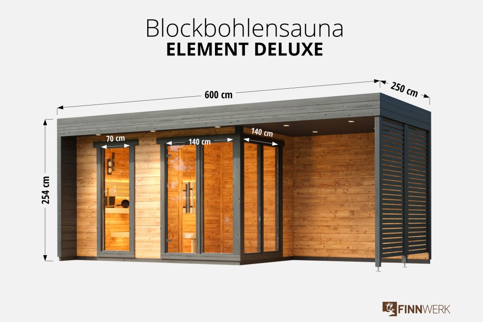 Gartensauna-Element-Deluxe-Uebersicht-Masse