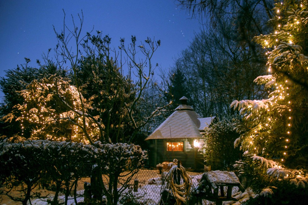 Ihre Grillkota in winterlichem Ambiente