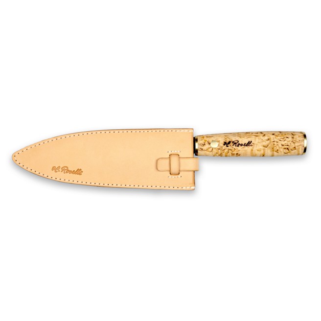 Kochmesser R770 mit Lederscheide - sichere Aufbewahrung - Heimo Roselli Original