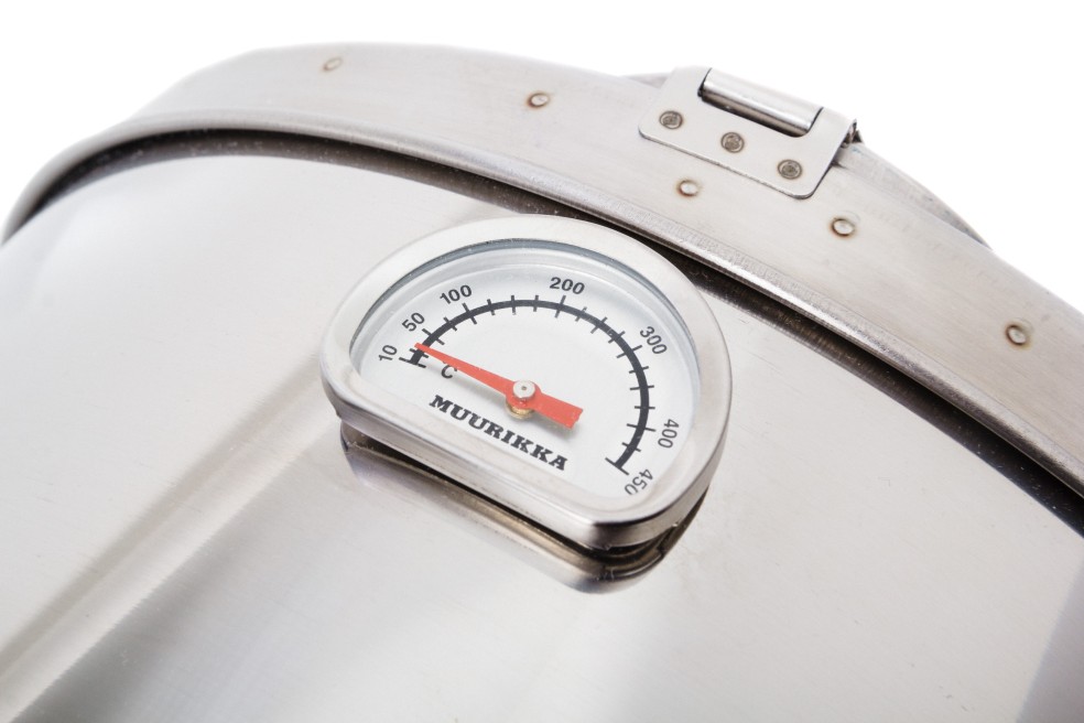 Muurikka Räucherofen mit Thermometer, Temperaturanzeige