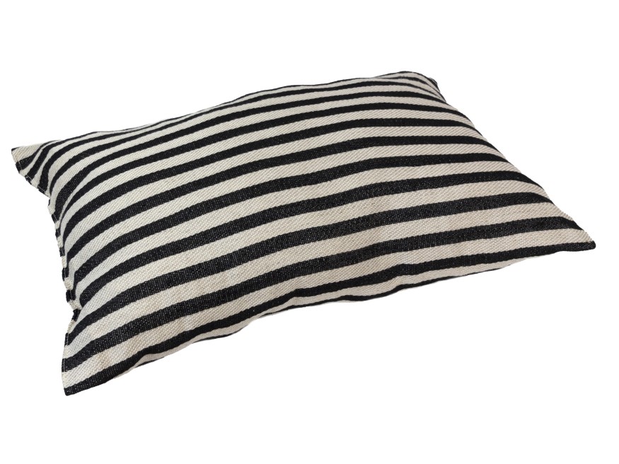 Pisla Sauna-Kissen schwarz-beige - Freisteller seitlich