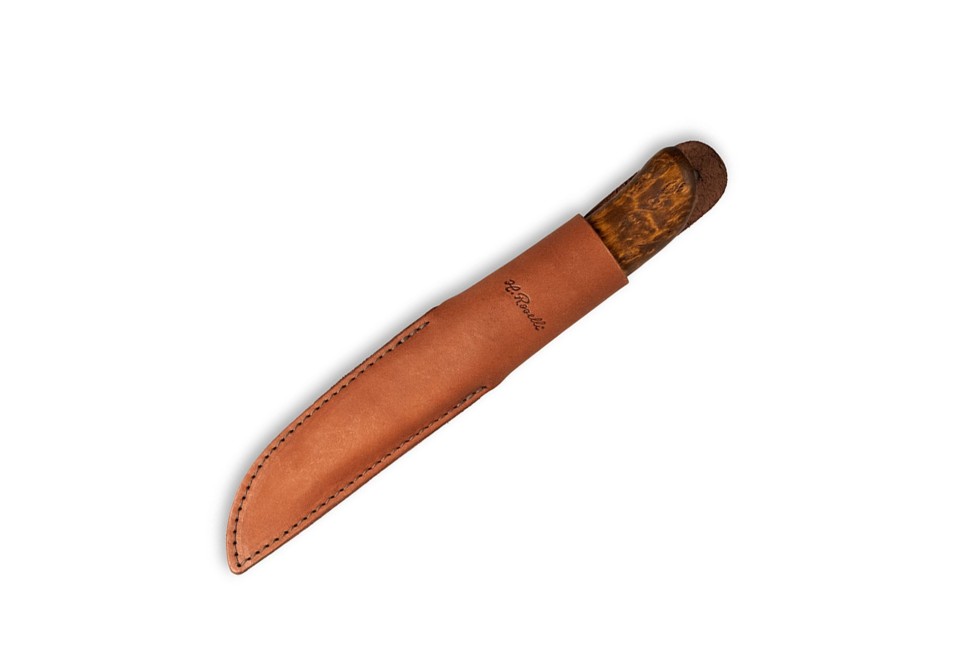 Roselli RW256 - kleines Filetiermesser aus UHC Stahl - Freisteller in Lederscheide