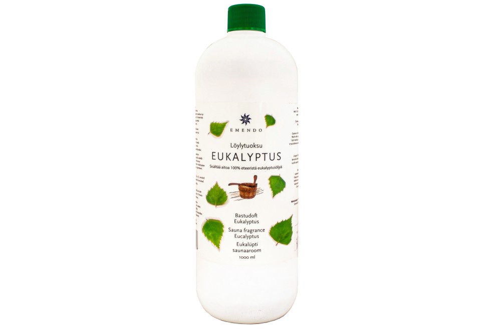 XL-FLasche Sauna-Aroma Emendo 1000ml Eukalyptusduft Studiobild