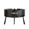 Muurikka Gasbrenner D-350 lange Beine mit integriertem Windschutz, schwarz 