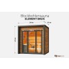 Garten-Blocksauna Element Basic Uebersicht FINNWERK mit Massen