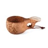 Kuksa Maserbirke mit Hornapplikation Holztasse Studioaufnahme