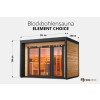 Moderne Blocksauna - Element Choice von Finnwerk Studioaufnahme mit Massen