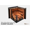 Sauna in kubischer Bauweise - Element Balance, Schnittansicht großer Innenraum von FINNWERK
