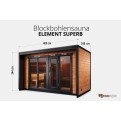 Vorschaubild: Außenmaße Gartensauna Element Superb, FINNWERK Studioaufnahme