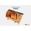 Vorschaubild: Fasssauna Choice von Finnwerk 330cm Schnittbild Studio mit Maßen