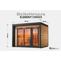 Vorschaubild: Moderne Blocksauna - Element Choice von Finnwerk Studioaufnahme mit Massen