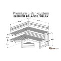 Vorschaubild: Premiumbanksystem Blocksauna Element RELAX - Dreistufiges Banksystem