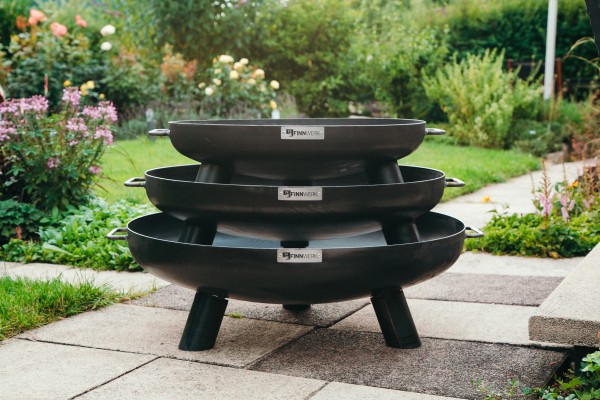 Edelstahl Feuerschalen in allen 3 Größen