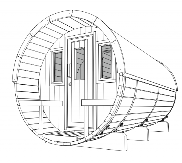 Fasssauna Deluxe 400