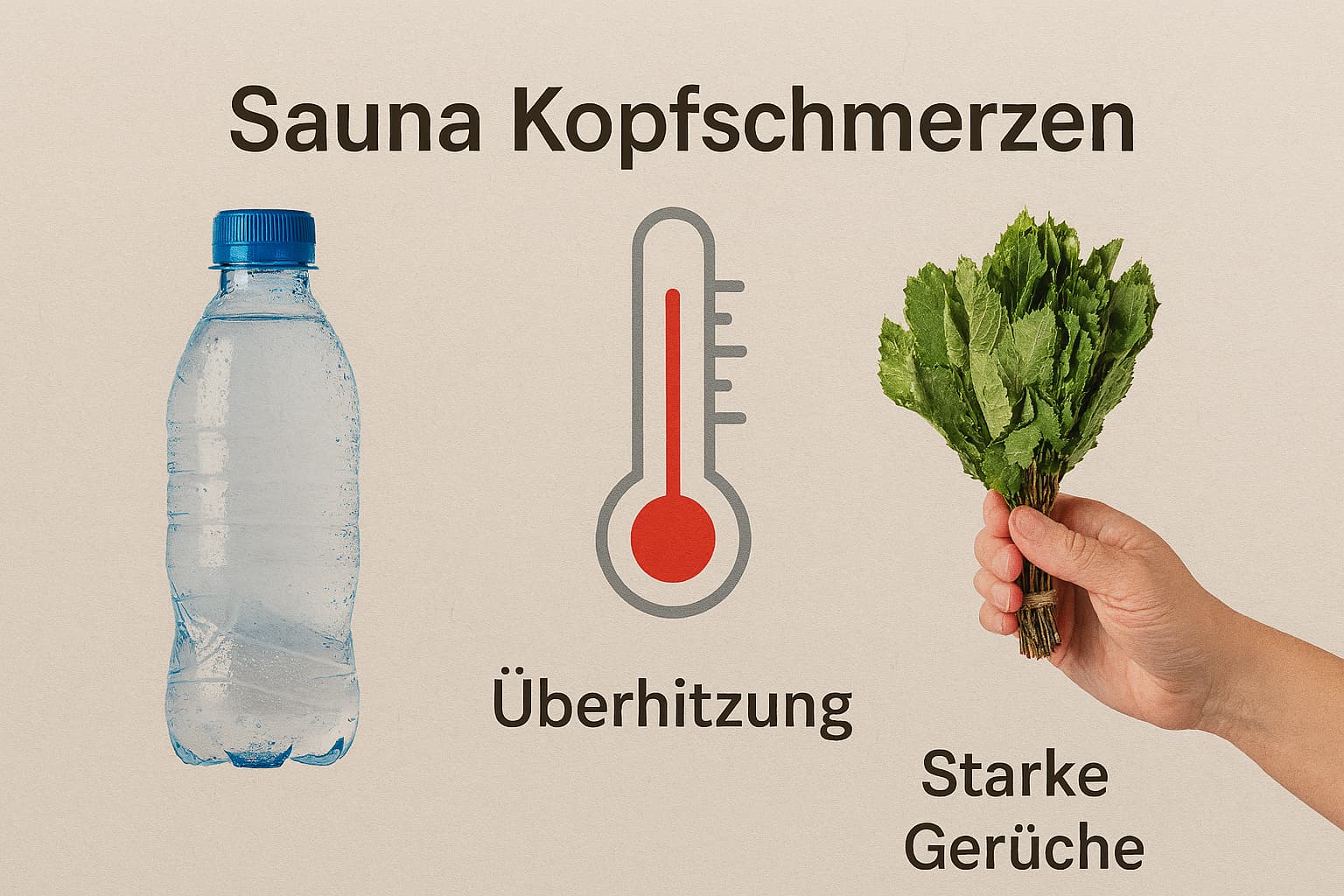 Darstellung der Ursachen für Kopfschmerzen nach der Sauna