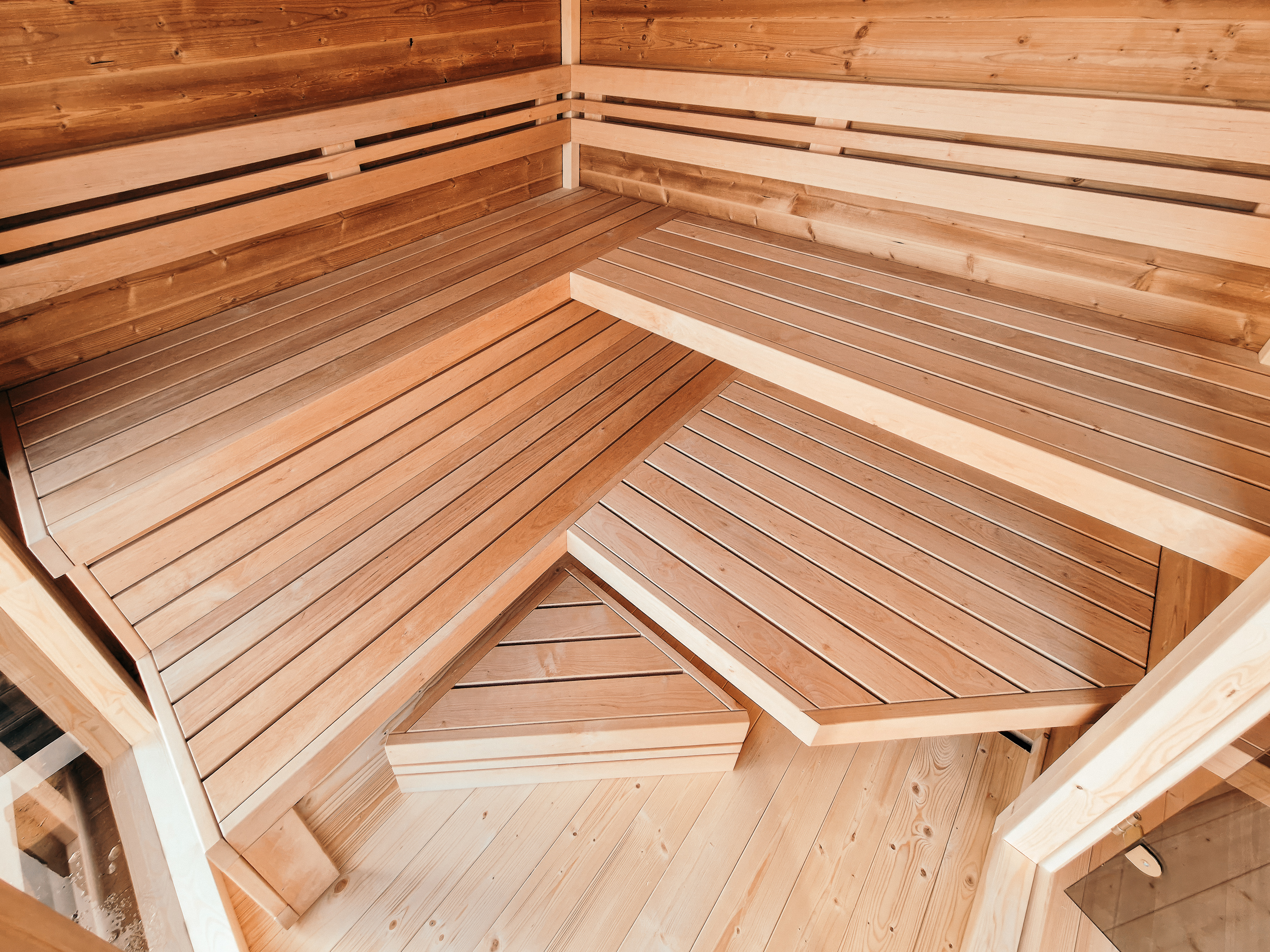 Sauna von innen - leer