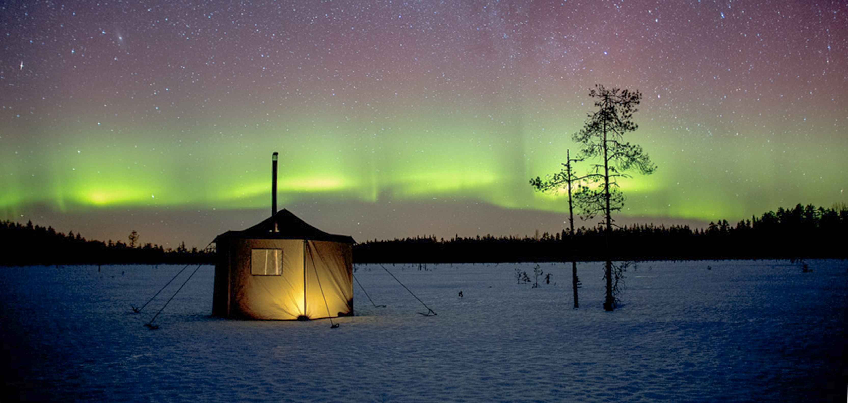 Aussicht auf eine Grillkota in Finnland